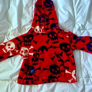 Mini Boden Skull Toweling Hoodie
